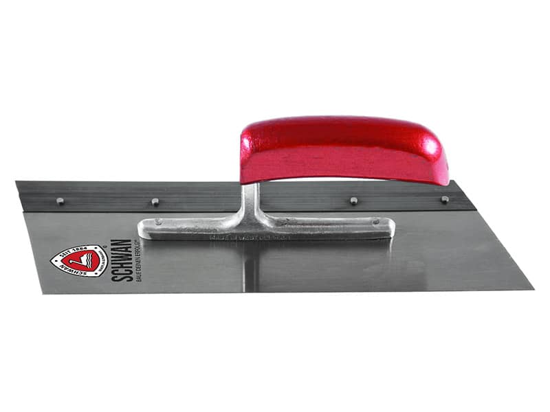 Adhesive trowel with clamping bar, angled steel blade, 280 × 100 mm (Item No. 413028)