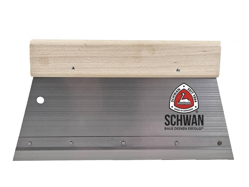 Notched trowel / base trowel with clamping bar, 280 mm width (Item No. 421028)